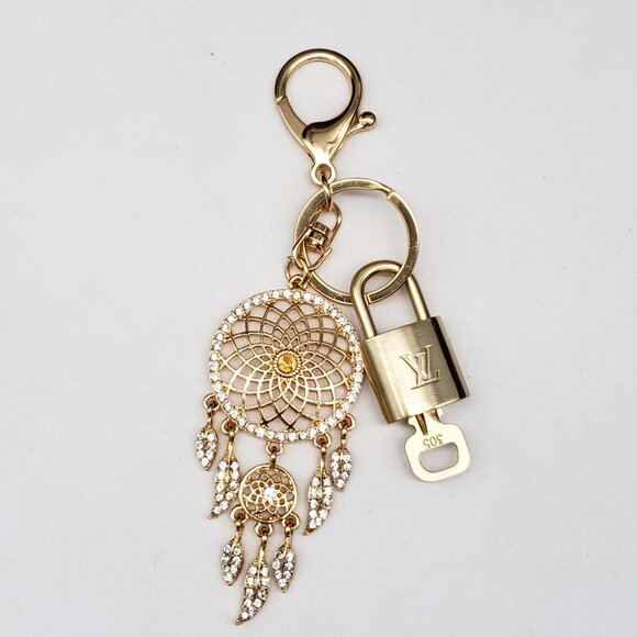 Authentic Louis Vuitton Lock & Key with unbranded Bagcharm, Keycharm, Keychain - Picture 1 of 7